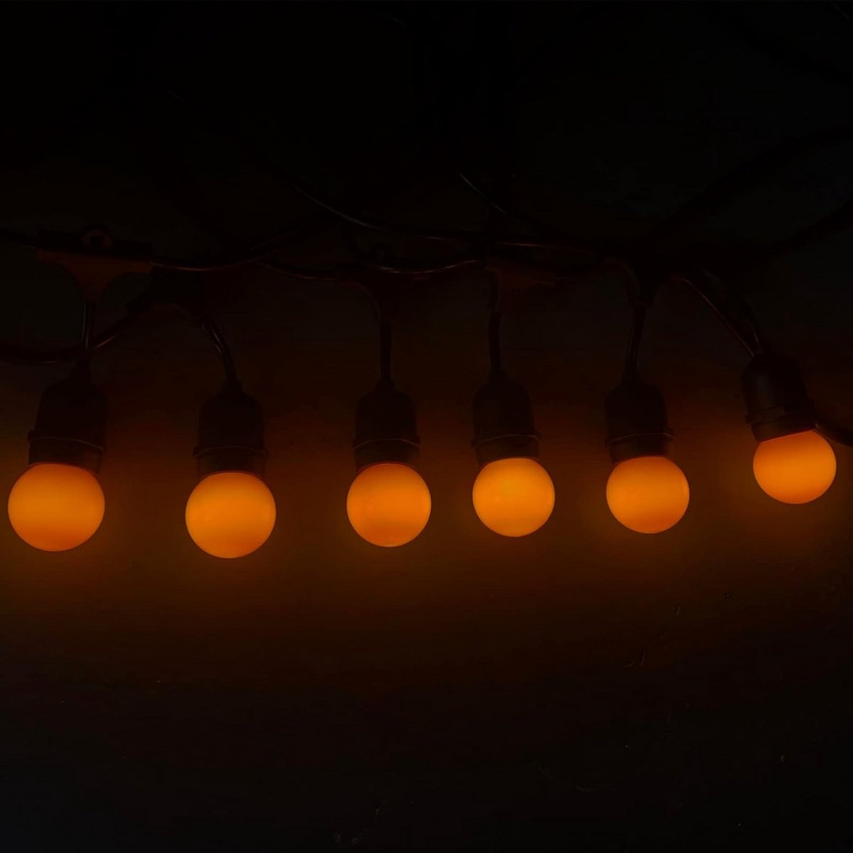 5x E27 LED Gloeilampen Oranje (2W) - Warm Sfeerlicht - 200 Lumen - 20W Halogeen Vervanger
