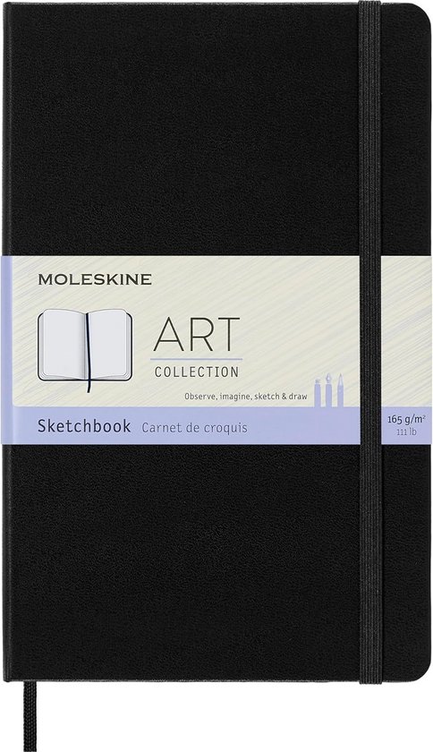 finenolo A4 schetsboek hardcover, 160 g/m², 60 vellen/120 pagina's