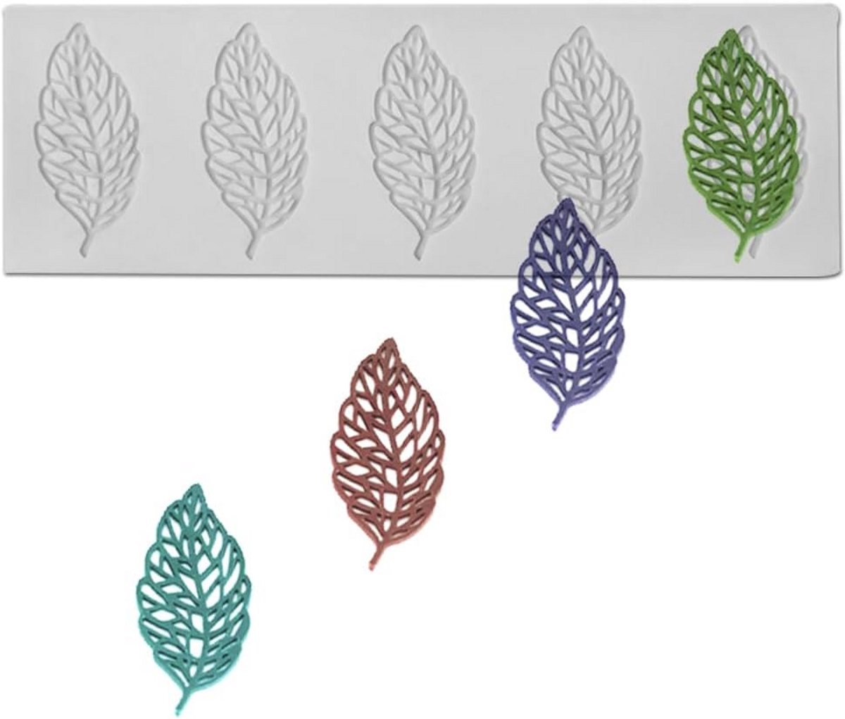 Flexibele Siliconen Vorm voor Bladeren - 3D Taartdecoratie en Fondant Vorm