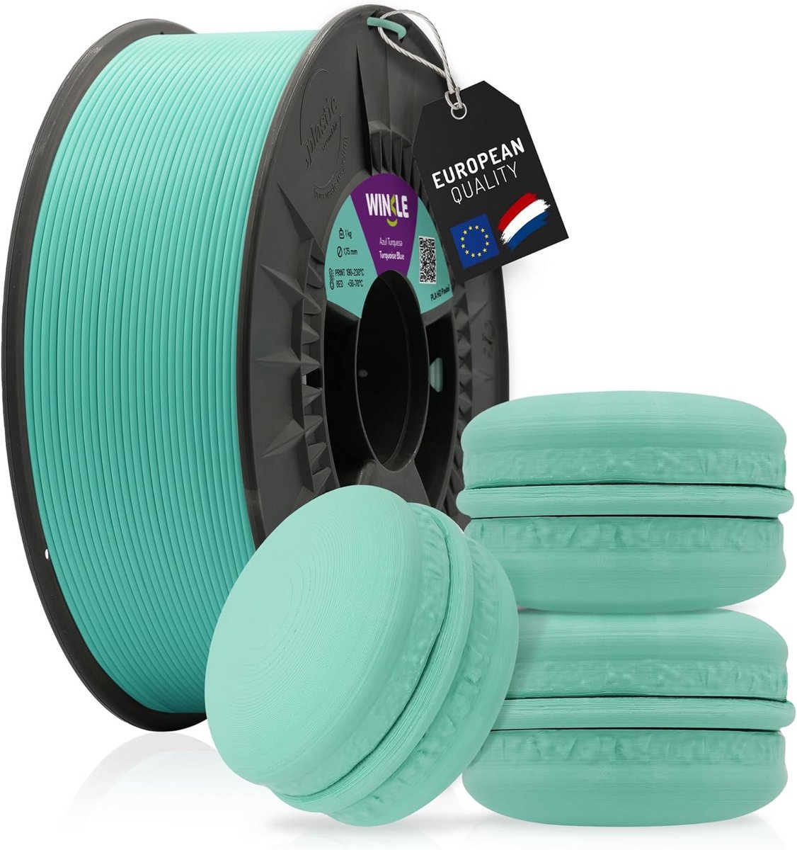 PLA 3D Printer Filament 1.75mm Pastel Blauw-Turkoois 1kg - Niet-Glanzend, Hoge Precisie