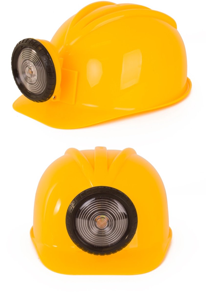 Bouwhelm met lamp