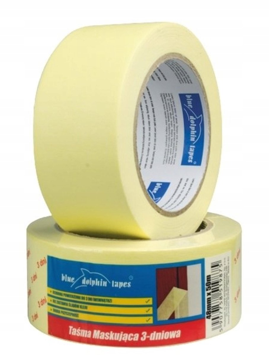 Blue Dolphin Schilder Tapes 48mm x 50m - 3 Dagen Gebruik Binnen