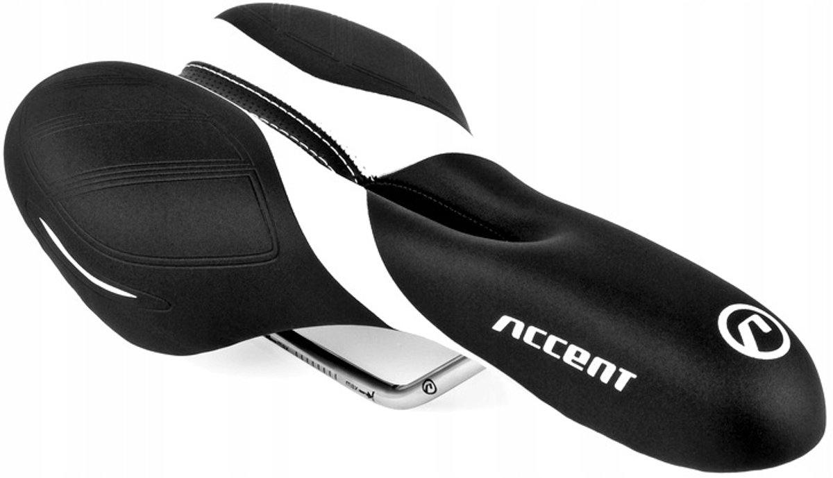 Accent Derry MTB Fietszadel Zwart-Wit