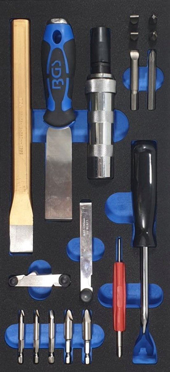 Gereedschap Inleg 560mm - 18 Delige Schroef- & Ontgrendelset