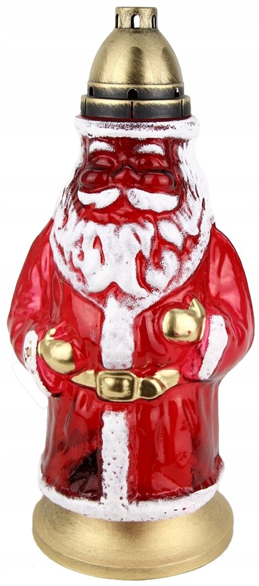 Kerstsneeuwman Graflantaarn - Grote rode glazen decoratie