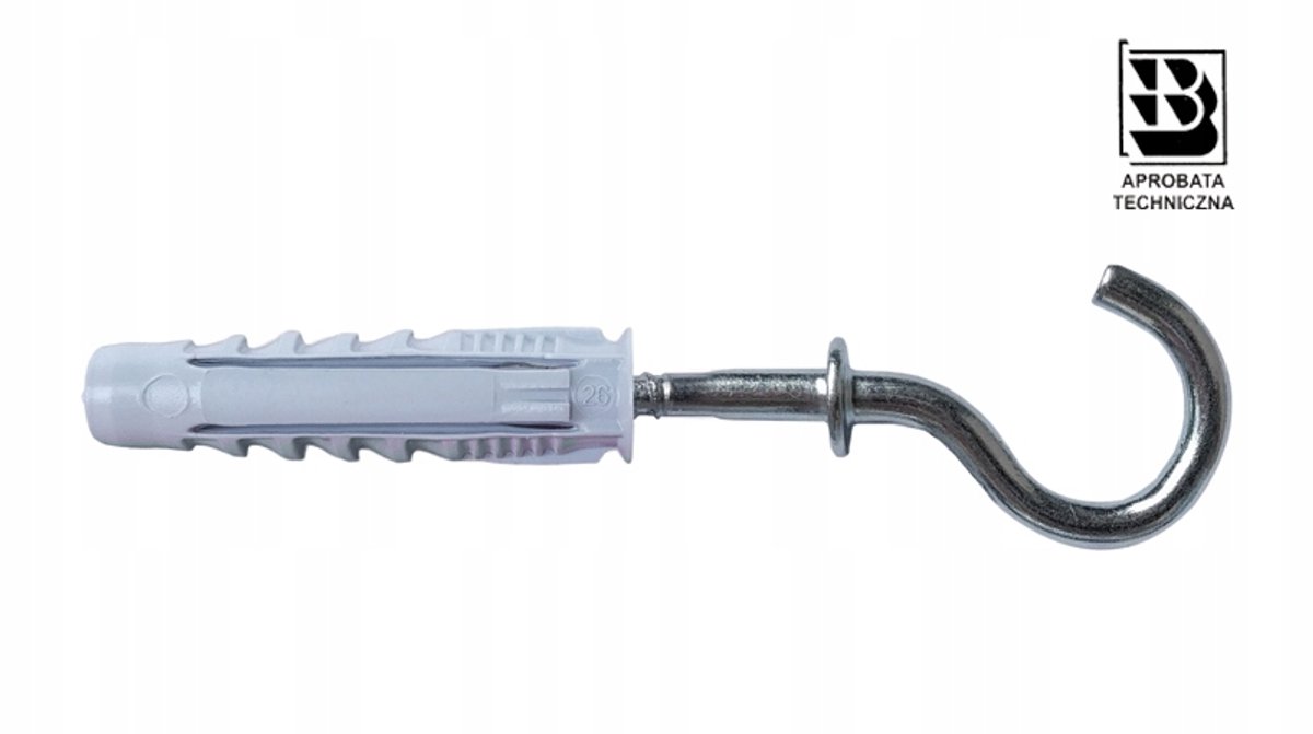 STALCO Plafondplug met Haak 12mm x 60mm - 2 st