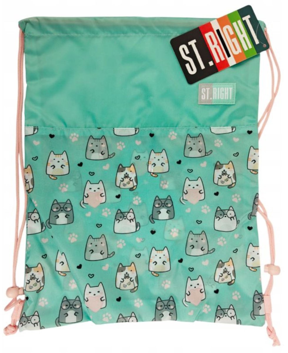 ST.RIGHT Schooltas Schoenenzak Charming Cats - Praktisch & Modieus