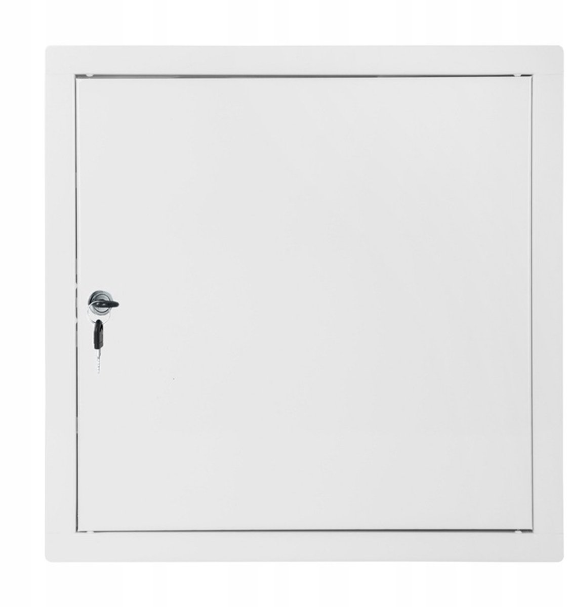 Witte Metalen Inspectieluik met Sleutel 30x30 cm
