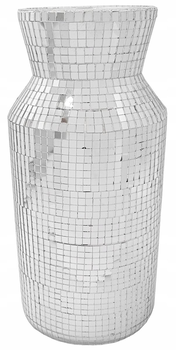 Spiegelvaas YTH014 26cm Zilver - Luxe Mozaïek Decoratie
