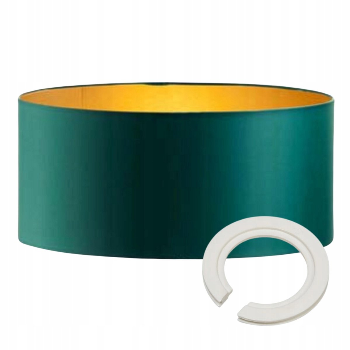 Stijlvolle Lampenkap Cilinder Groen/Goud - E27/E14 Fitting