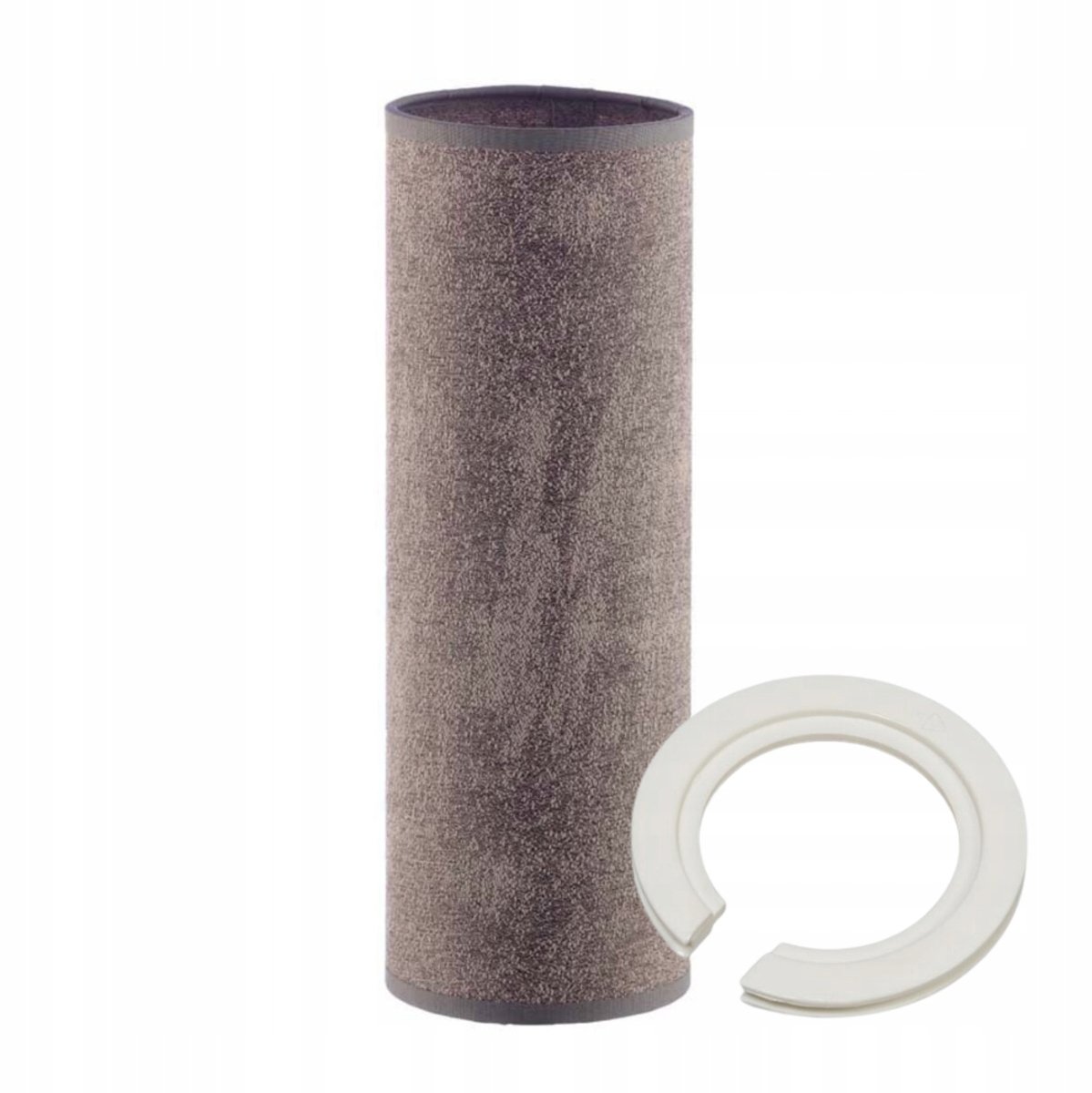 Grijze Stoffen Lampenkap Tuba E27/E14 - 15x35cm
