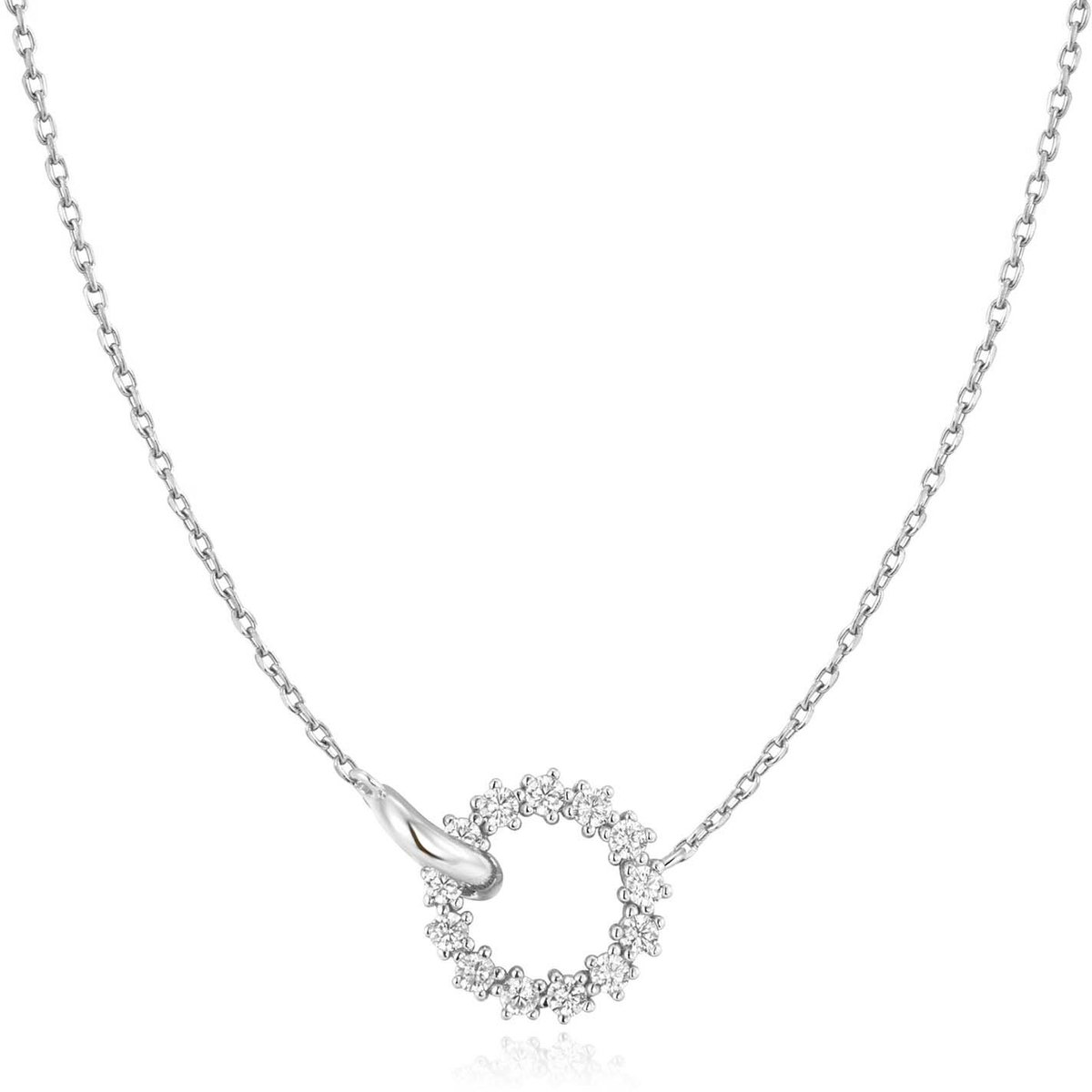 Ania Haie AH N056-01H Miss Twinkle Dames Ketting - Collier - Sieraad - Schakelketting - Zilver - 925 Zilver - Anker - 14 mm breed - 48 cm lang