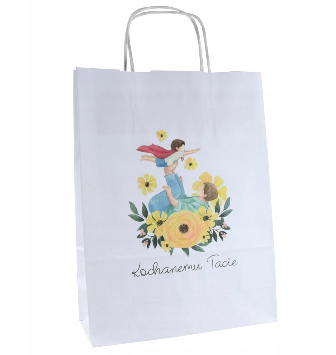 Papieren Cadeauzakjes Vaderdag 24x10x32cm - Uniek Bedrukt Tasje