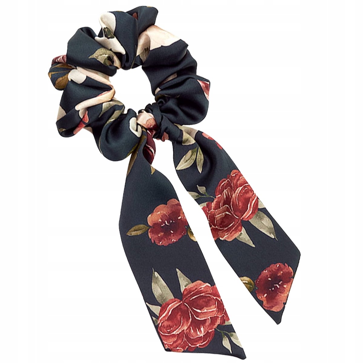 Zijden scrunchie met strepen - Felicja - 100% moerbeizijde