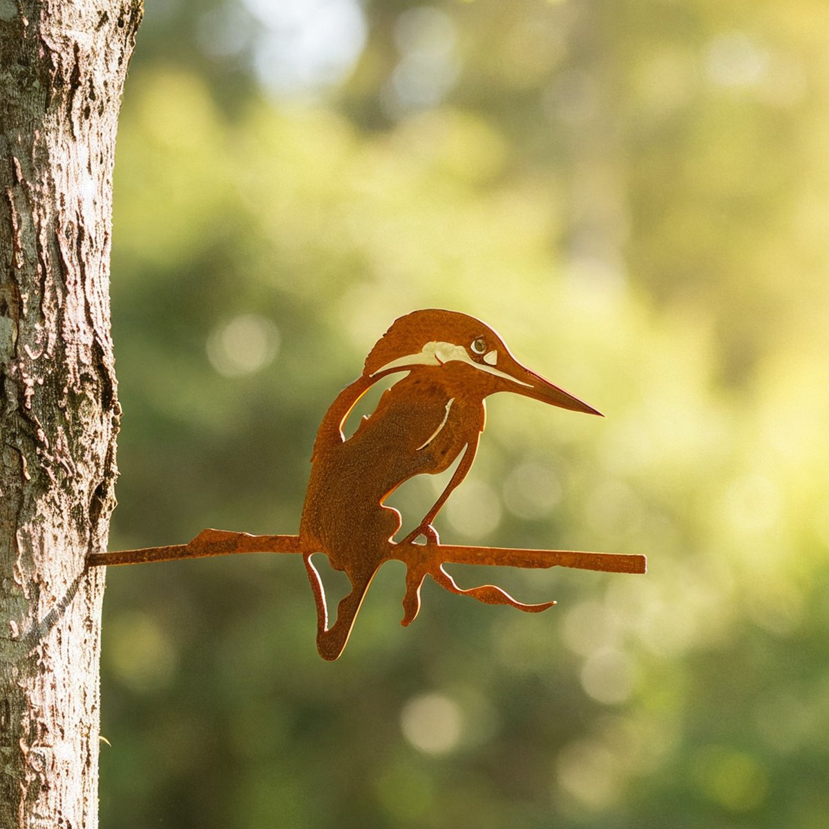 Metalbird IJsvogel - Tuindecoratie buiten - Cortenstaal - 30x17cm - Lifestaal