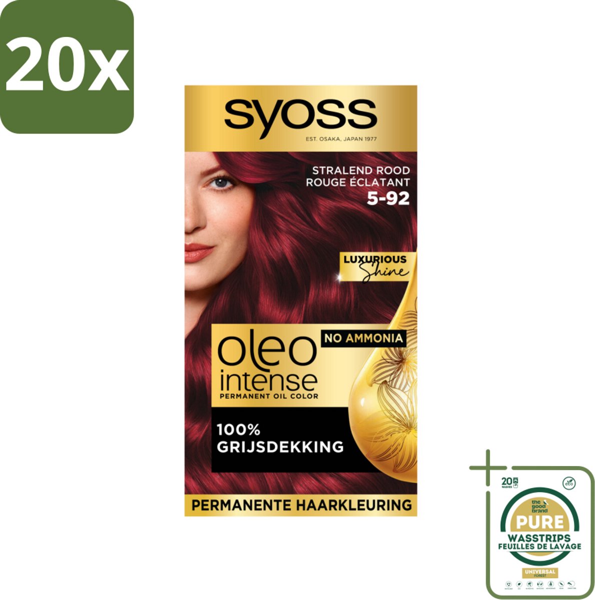 Syoss Oleo Intense - Haarverf - 5-92 - Stralend Rood - 115ml x 20