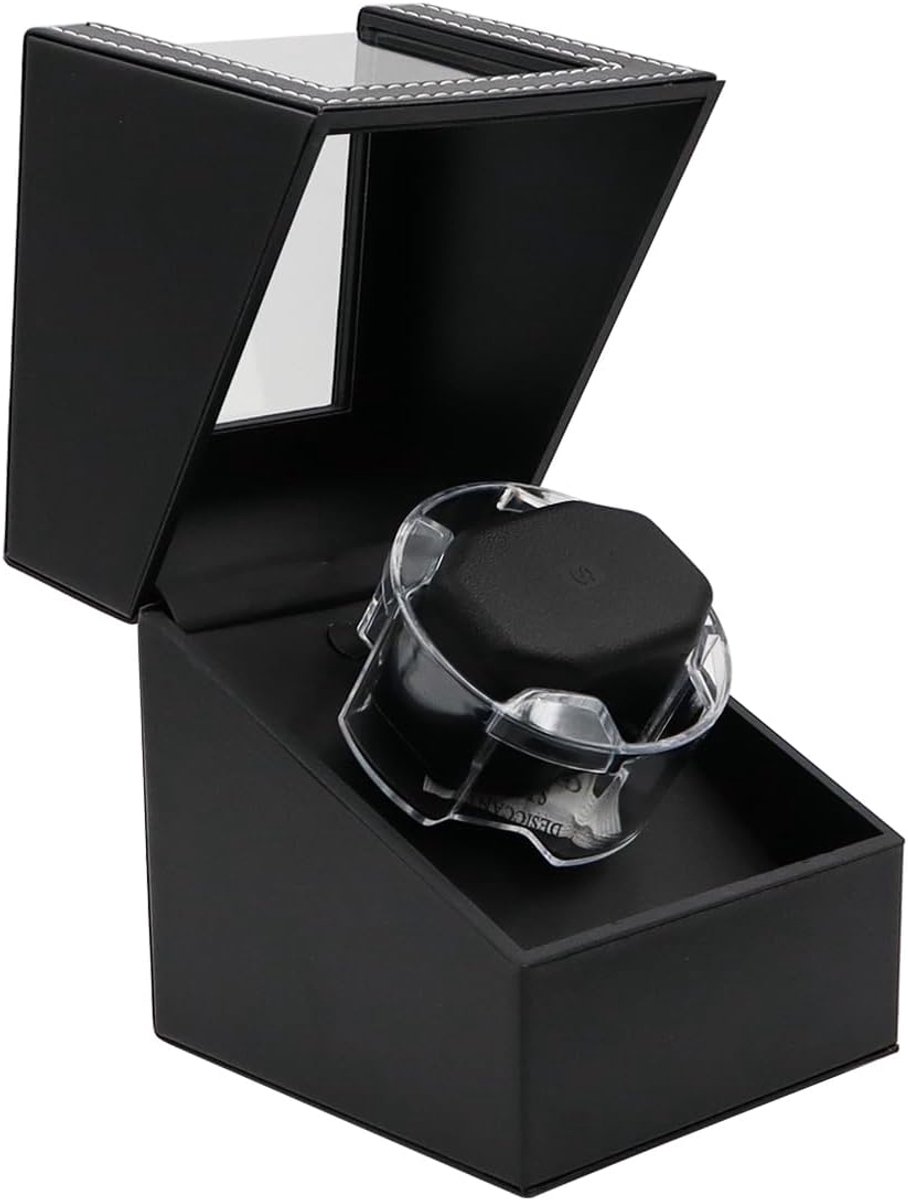 Automatische horloge-winder met 1 slot - LED-verlichting - AC-adapter - Stil