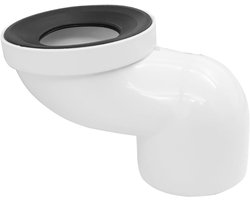 100mm PVC toilet offset - misaligned toilet bowl connector - bowl smooth ground pipe - sanitair oplossingen