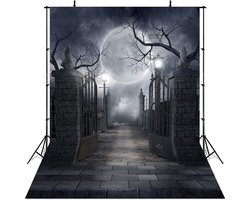 Halloween Fotografie Achtergrond - Spookhuis - Middernacht - Vreselijk Kasteel - Fotografie Achtergrond - Halloween Feest Decor - Banner - Foto Props (5x7ft)
