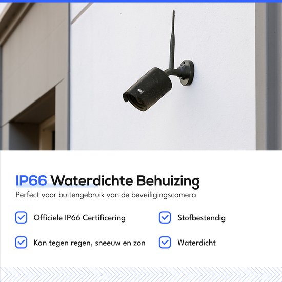 Teceye Compleet Camera Beveiliging Set met 2x Wifi IP Camera - CCTV Camerasysteem, Beveiligingscamera binnen , Wifi Beveiligingscamera Set Buiten - Beveiligingscamera - Beveiligingscamera buiten - Beveiligingscamera Draadloos buiten van Teceye — afbeelding 3
