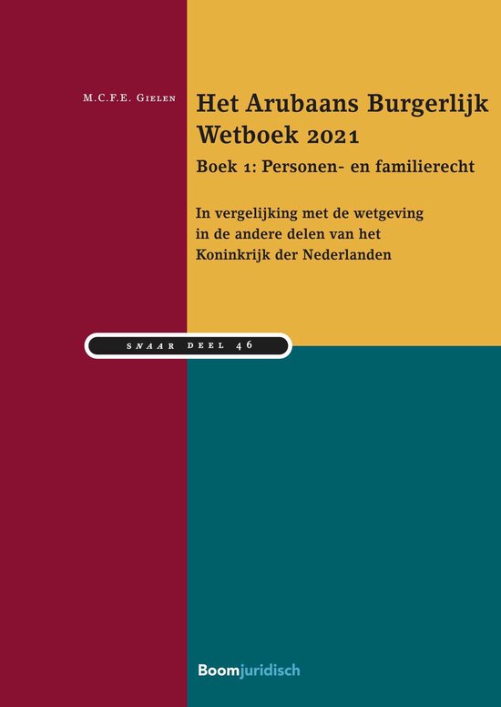 Het Arubaans Burgerlijk Wetboek 2021 Boek 1: Personen- en fa ... - cover