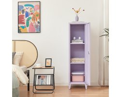 Lockerkast Kurikka metaal 137x38x38 cm paars [en.casa]
