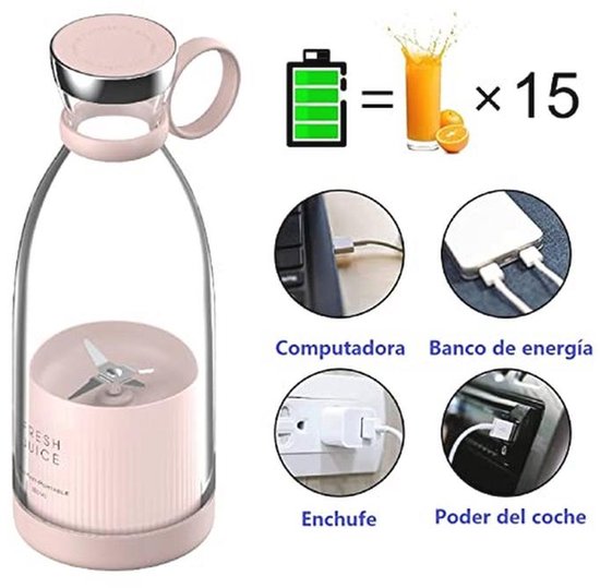 Draagbare Mini Blender voor Smoothies en Milkshakes - 350 ml USB Opladen van Merkloos — afbeelding 3