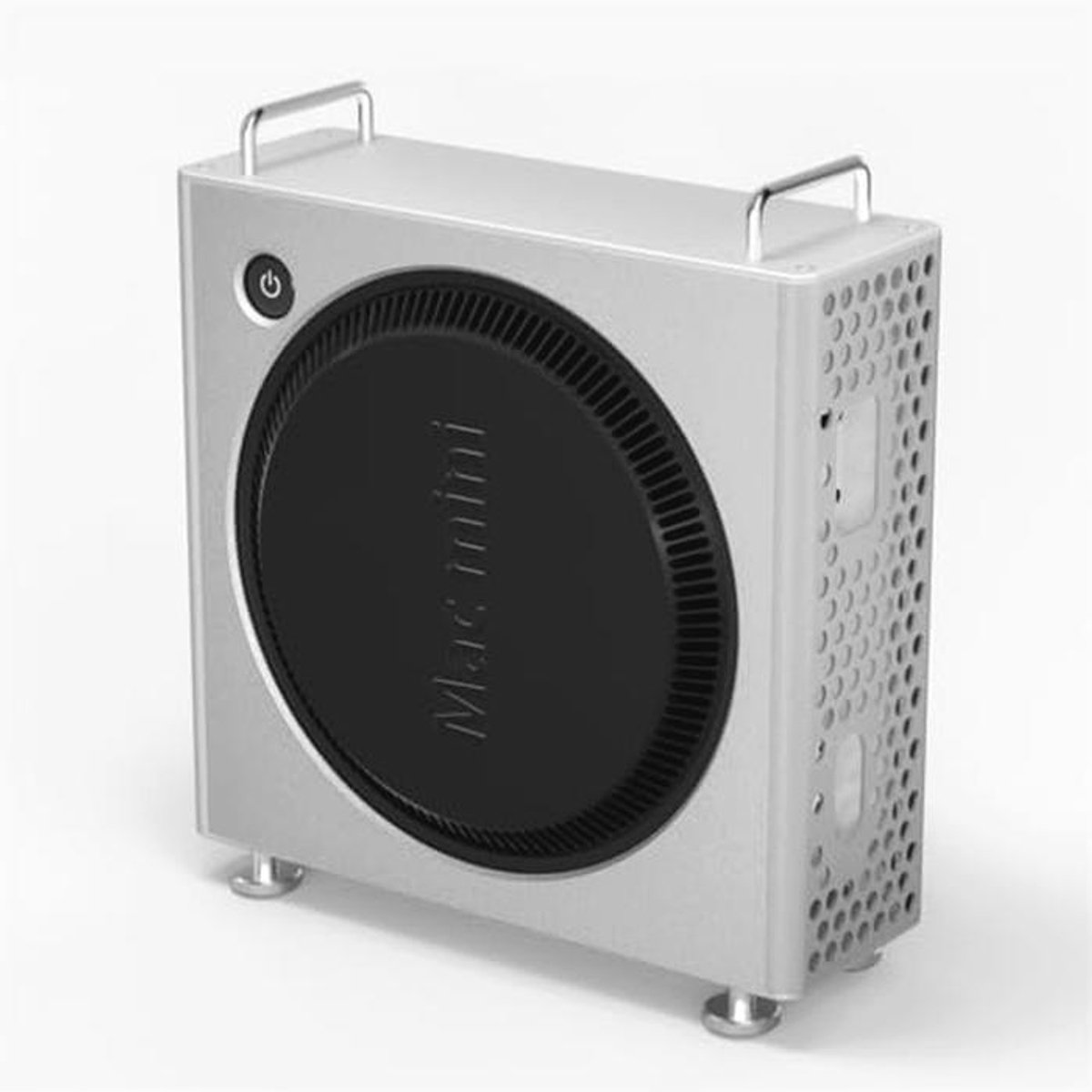 Metalen behuizing voor Mac mini 2024 – Aluminium verticale standaard en stofdichte cover