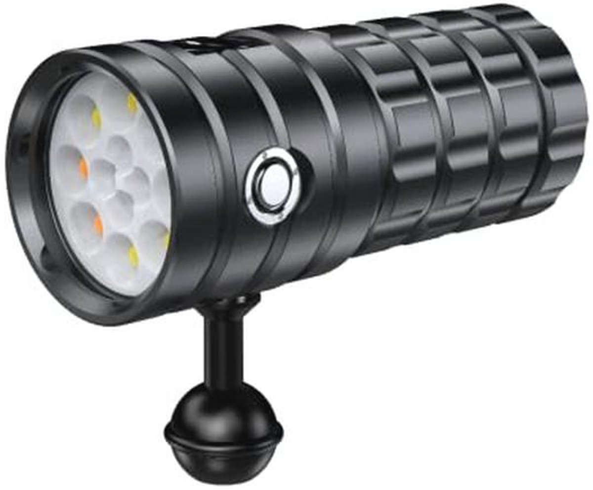 Onderwaterlamp 25000 Lumen - Professionele Duiklamp voor Onderwaterfotografie en Videografie tot 100 Meter