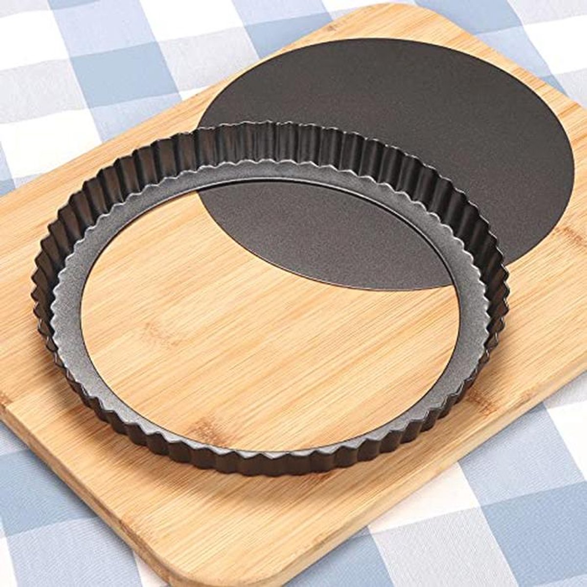 Antiaanbak Taartvorm met Losse Bodem 22CM - Perfect voor Quiches en Taarten
