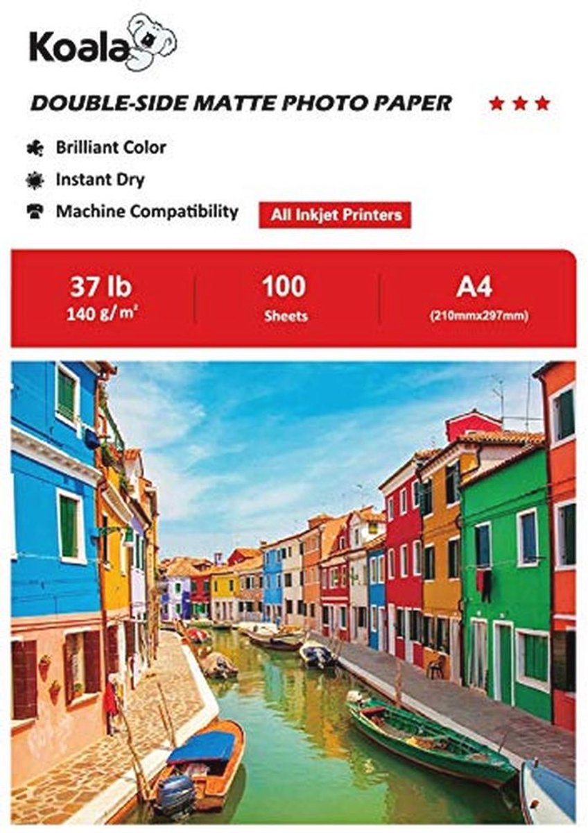 Dubbelzijdig Mat Inkjet Fotopapier A4 - 140 g/m²