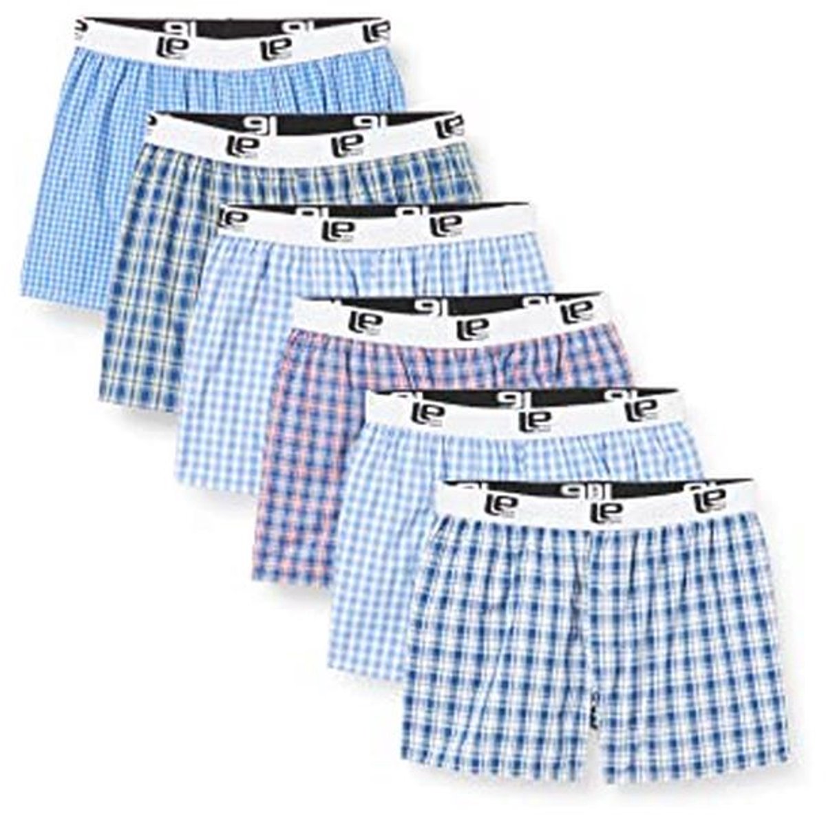 Amerikaanse boxershorts voor heren met elastische tailleband - set van 6, XXL