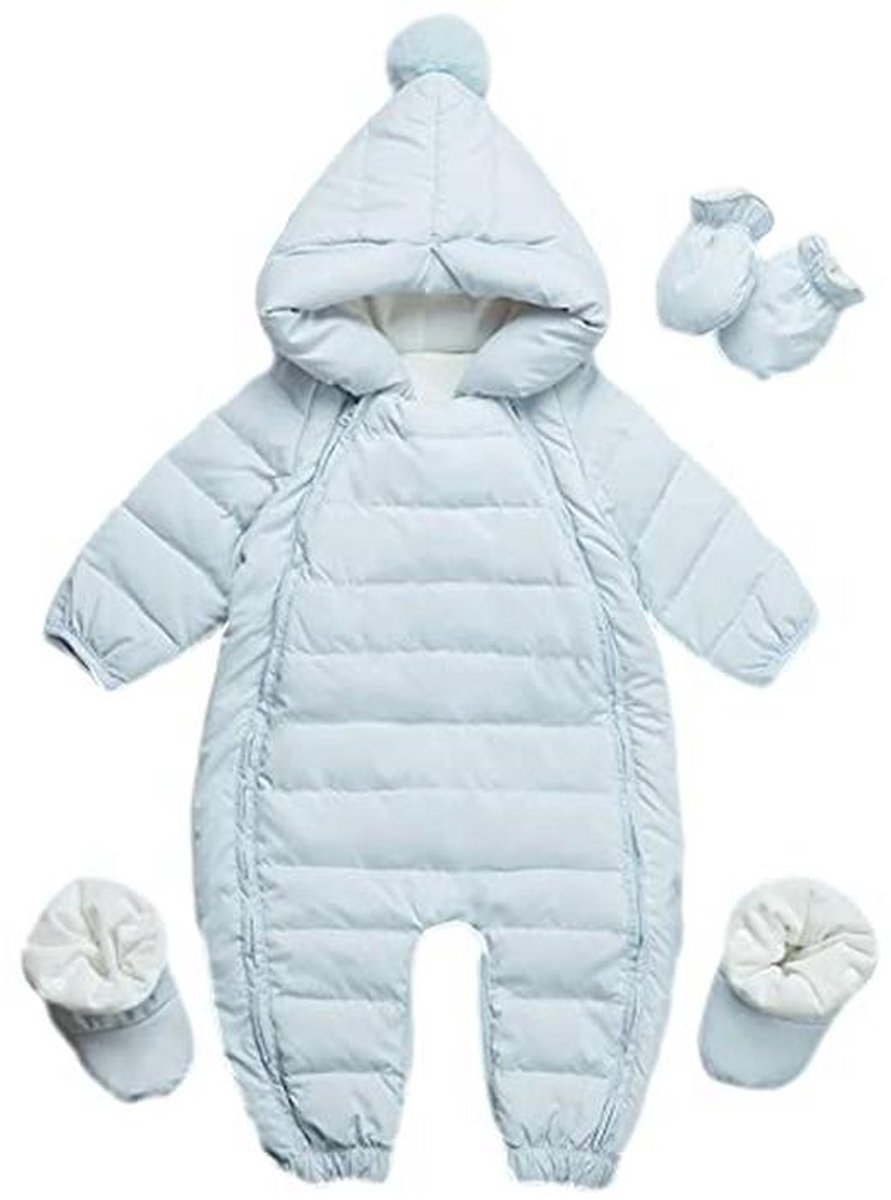 Babyoverall met capuchon voor jongens en meisjes, sneeuwpak voor 3-24 maanden