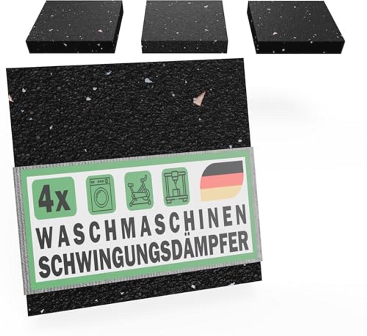 Trillingsdemper onderlegger voor wasmachine en droger - 90 x 90 x 3 mm