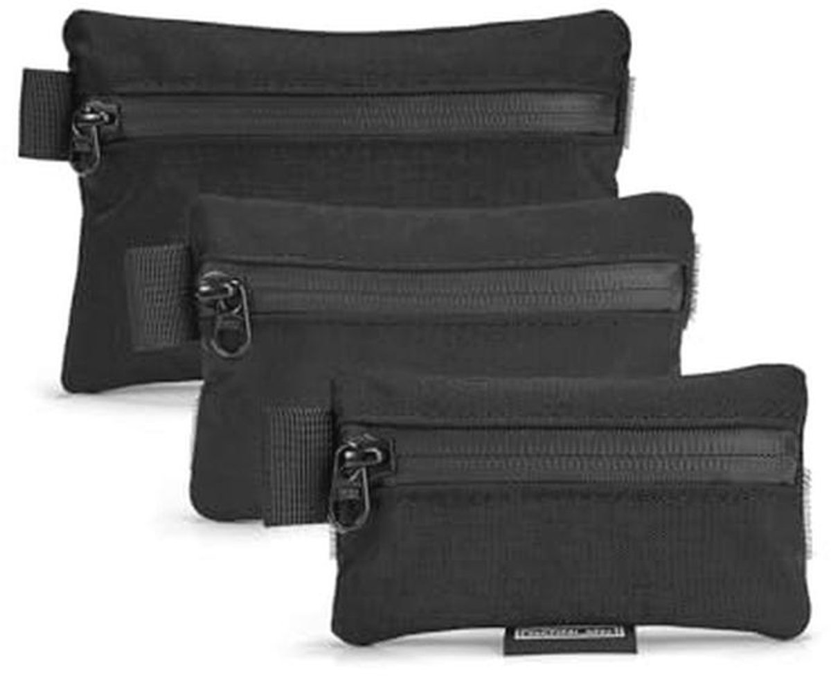Multifunctionele A5 EDC Opbergtassenset met Haken en Lussen - Duurzame Nylon Gadget Tas