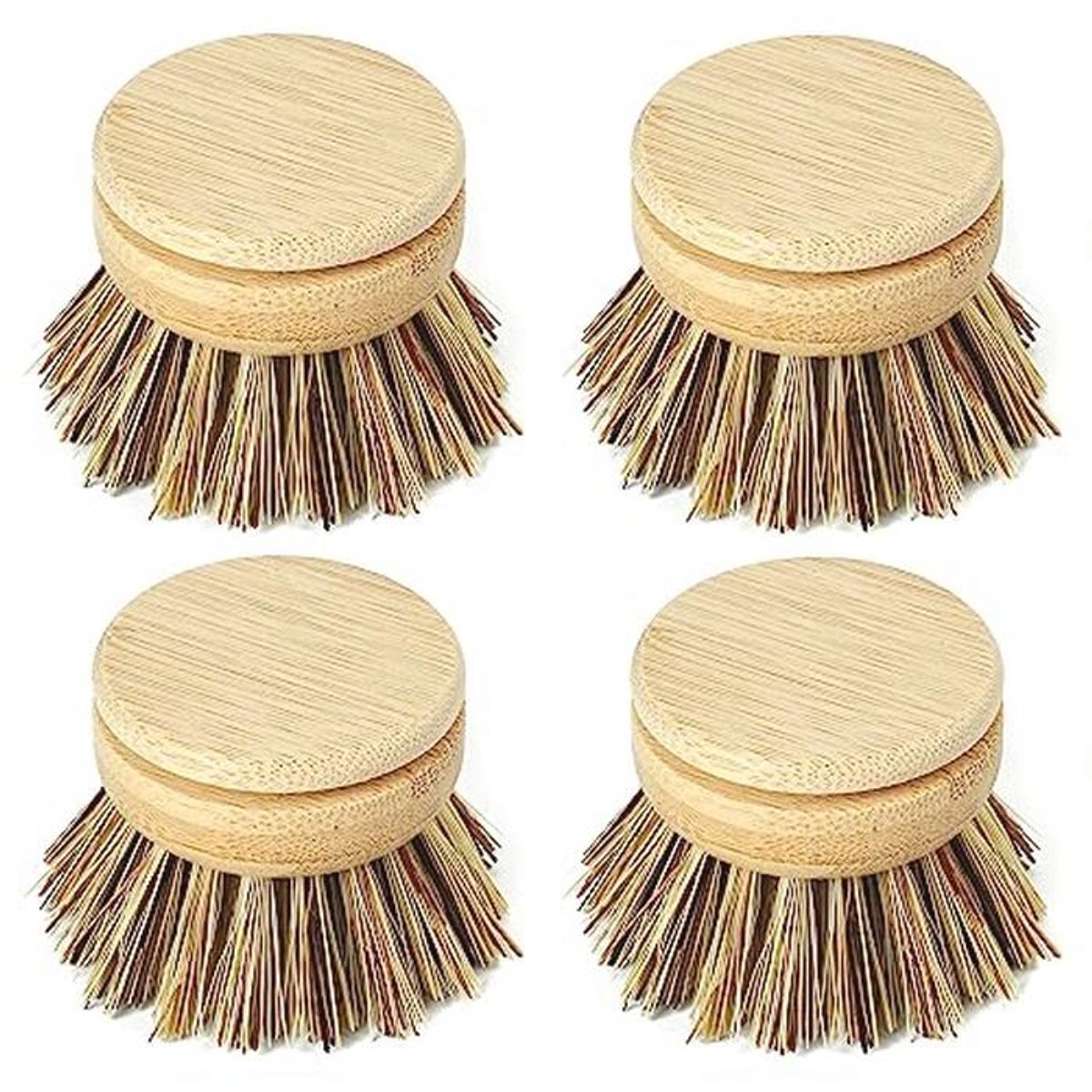 Vervangbare Borstels voor Eco Vaatwassers - Houten Keuken Borstels - Set van 4