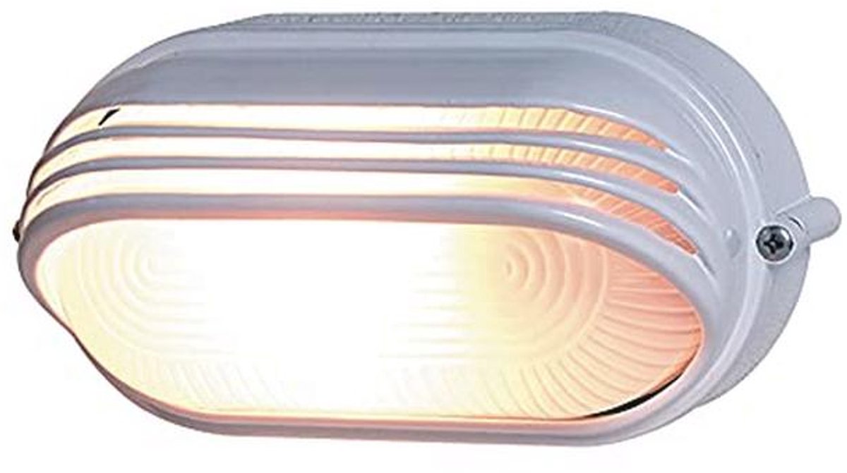 Ovaallamp Wandlamp Plafondlamp IP44 E27 Wit tot 60 Watt