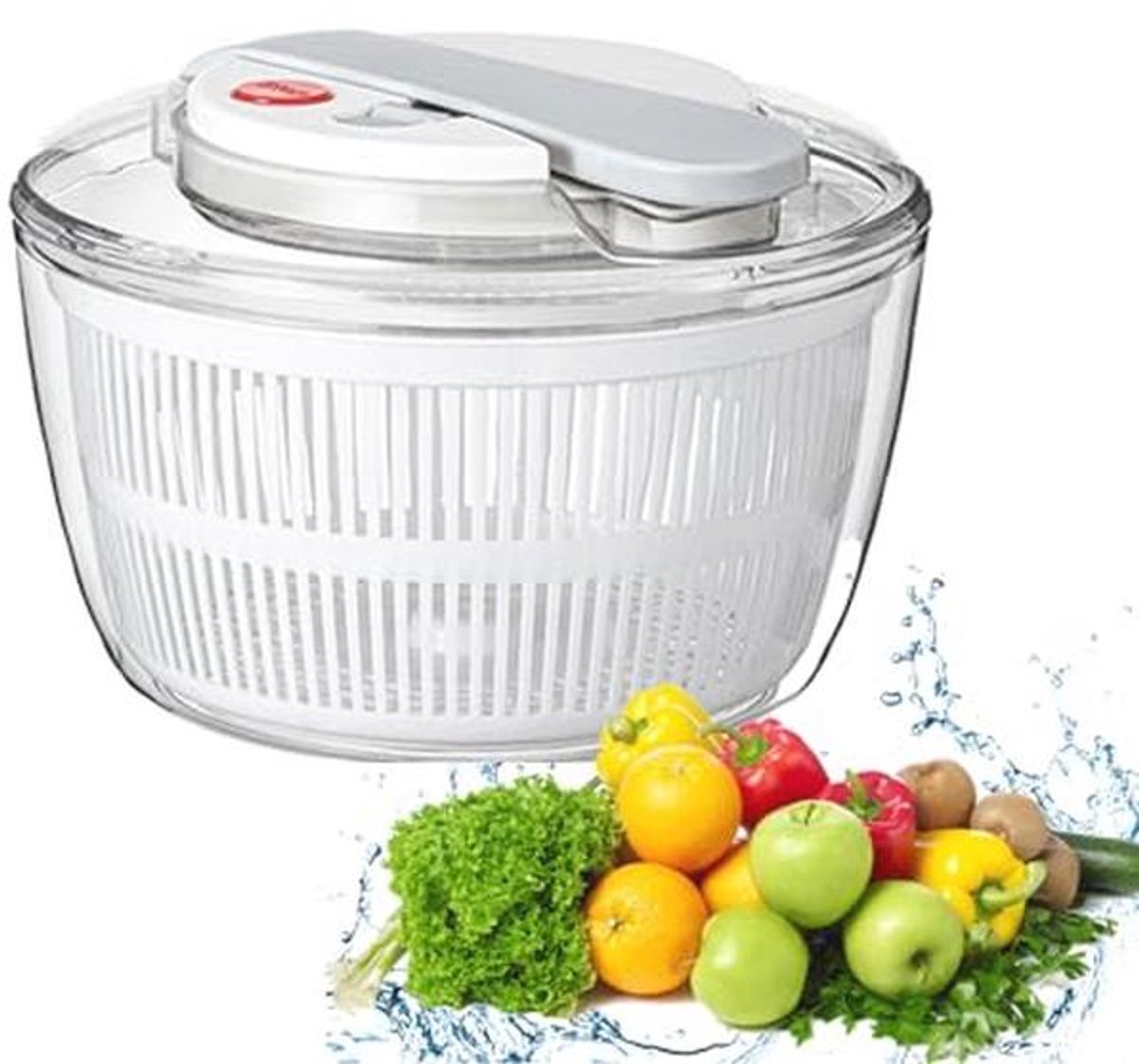 Multifunctionele Saladewasmachine - Keukensaladespinner met Afdruiprek en Vergiet