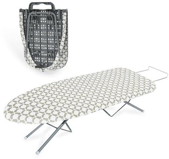 Opvouwbare strijkplank, ruimtebesparende strijkplank, kleine tafel met strijkijzerplank, antislip voeten, draagbaar, voor thuis, bijkeuken, slaapzaal, reizen