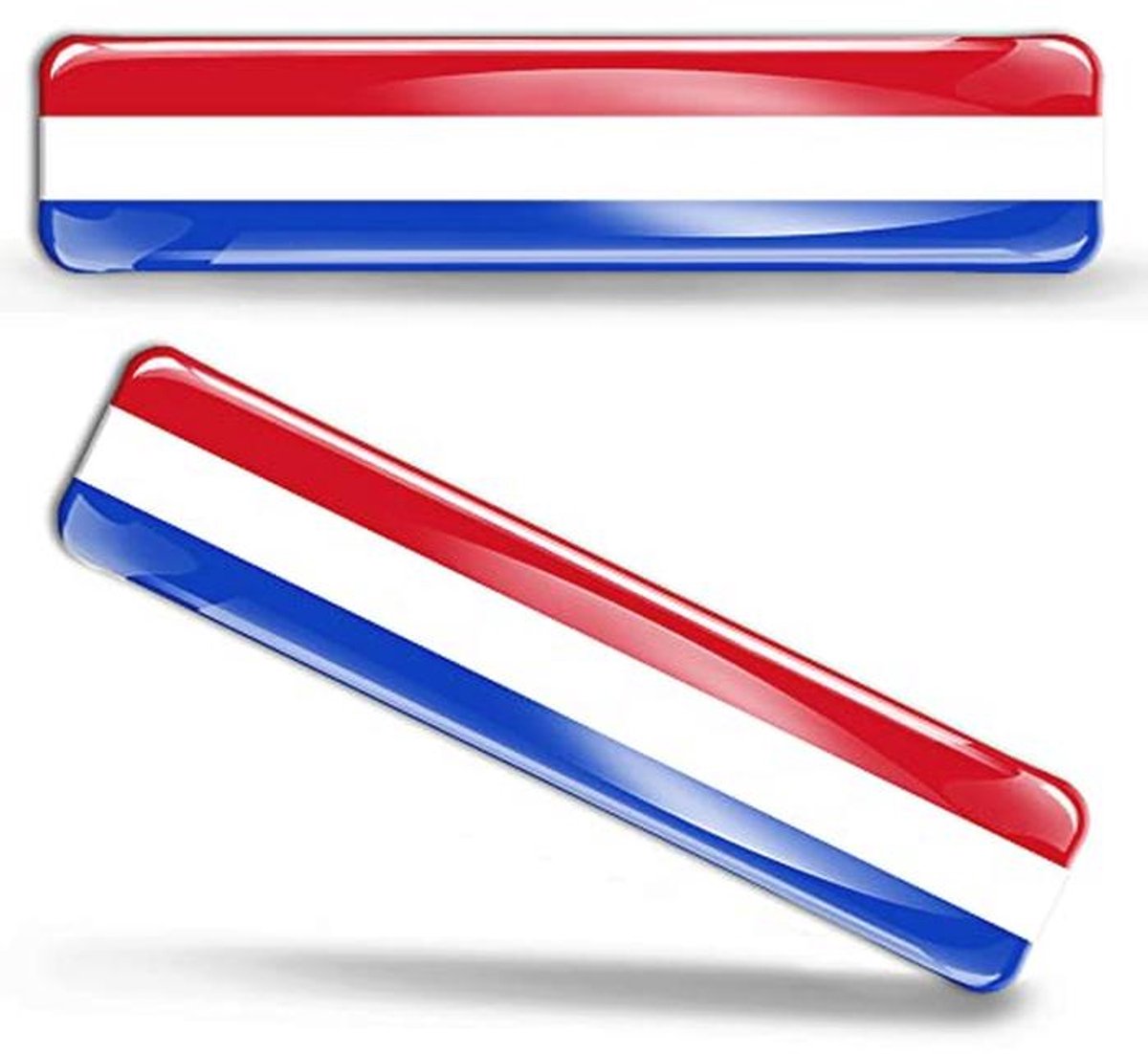 3D Gel Siliconen Vlag Stickers Nederland - 2 Stuks Autosticker