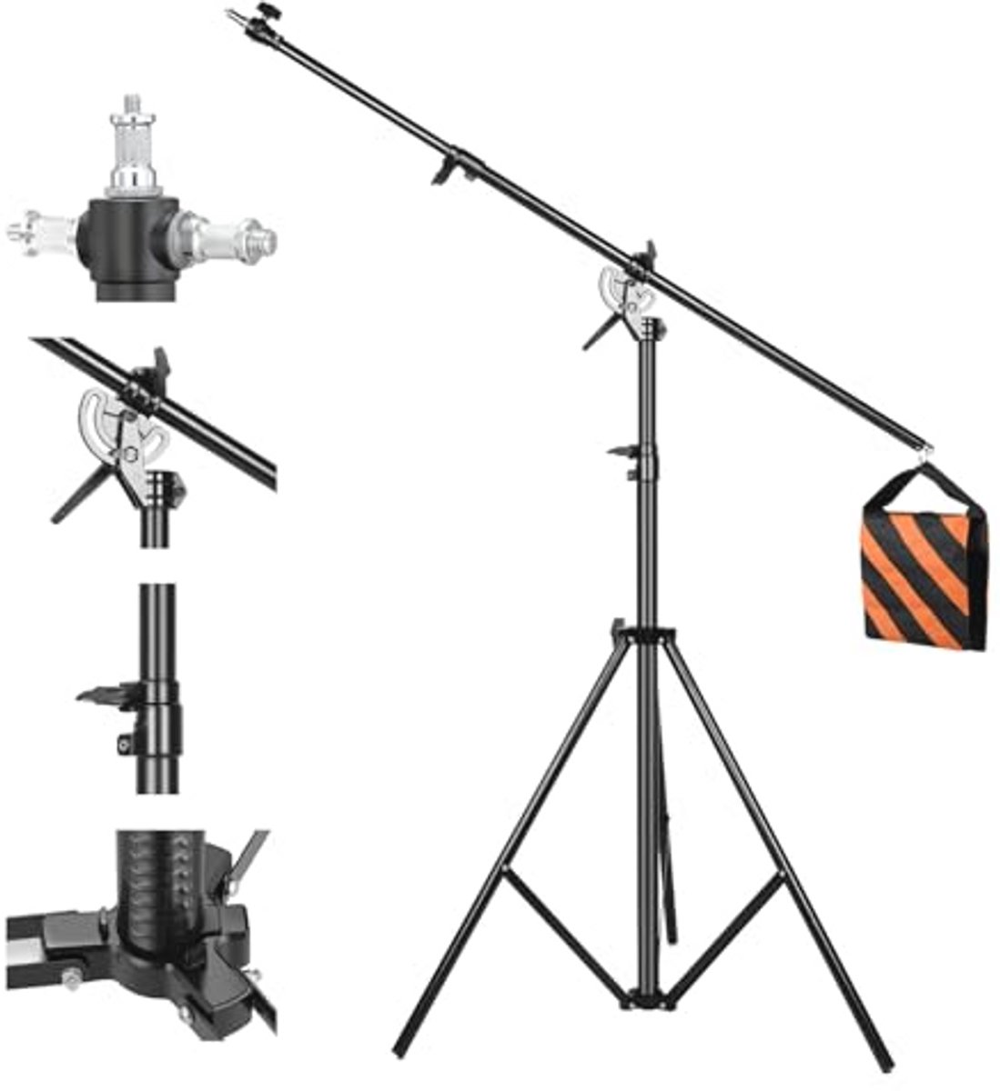 Fotostatief 400 cm voor fotografie met robuuste standaard en boomarm