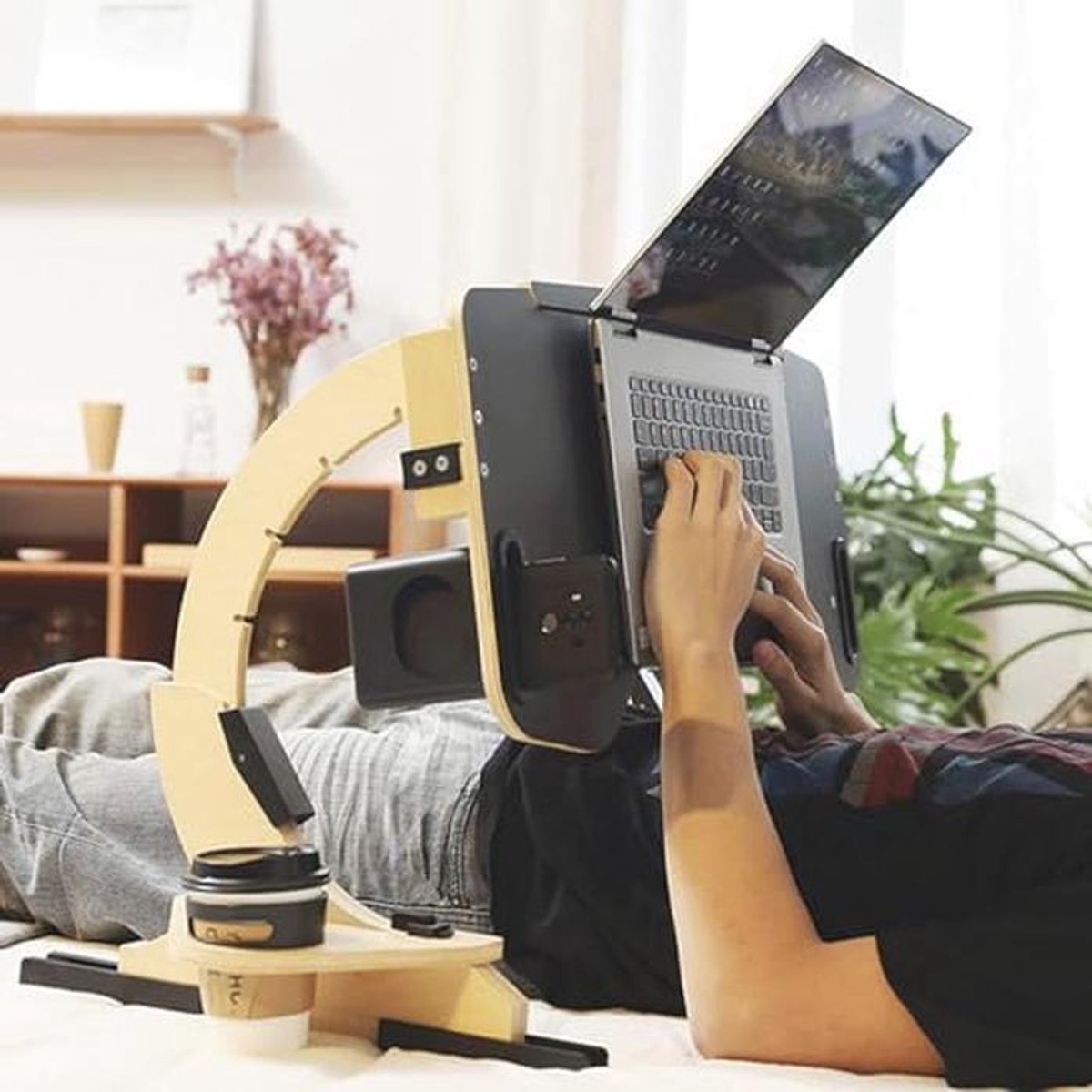 Laptopbureau voor bed en bank - Verstelbaar en opvouwbaar ontwerp voor laptops