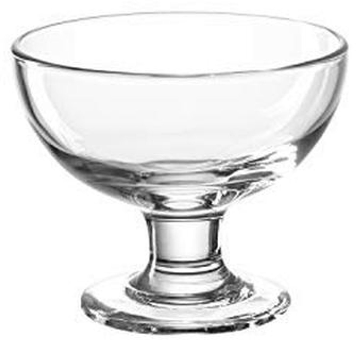 Transparante ronde dessertschaal 0,36 l van glas