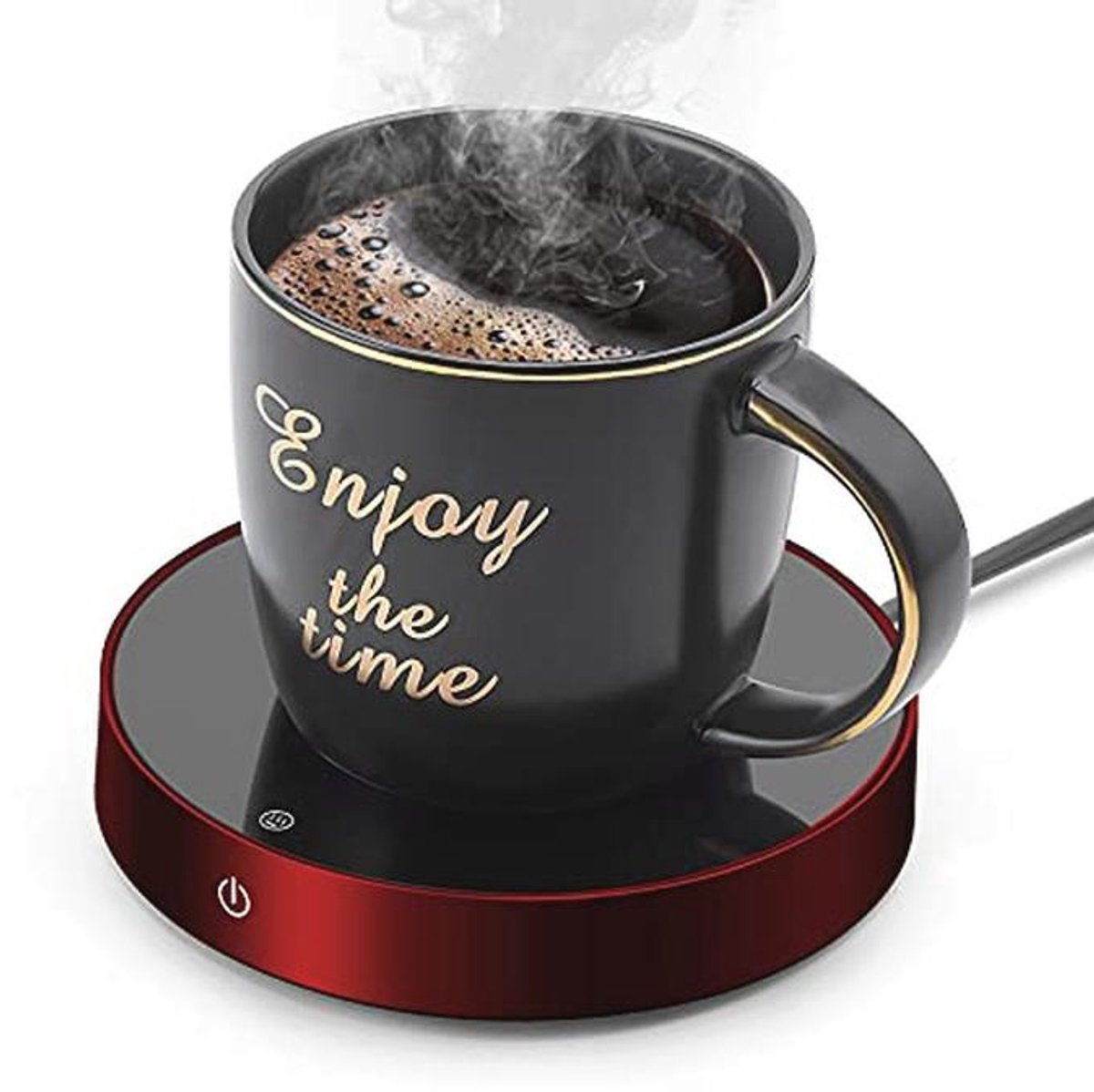 Elektrische Koffiekopjeswarmer met 3 Temperatuurinstellingen voor Perfecte Dranken op je Bureau