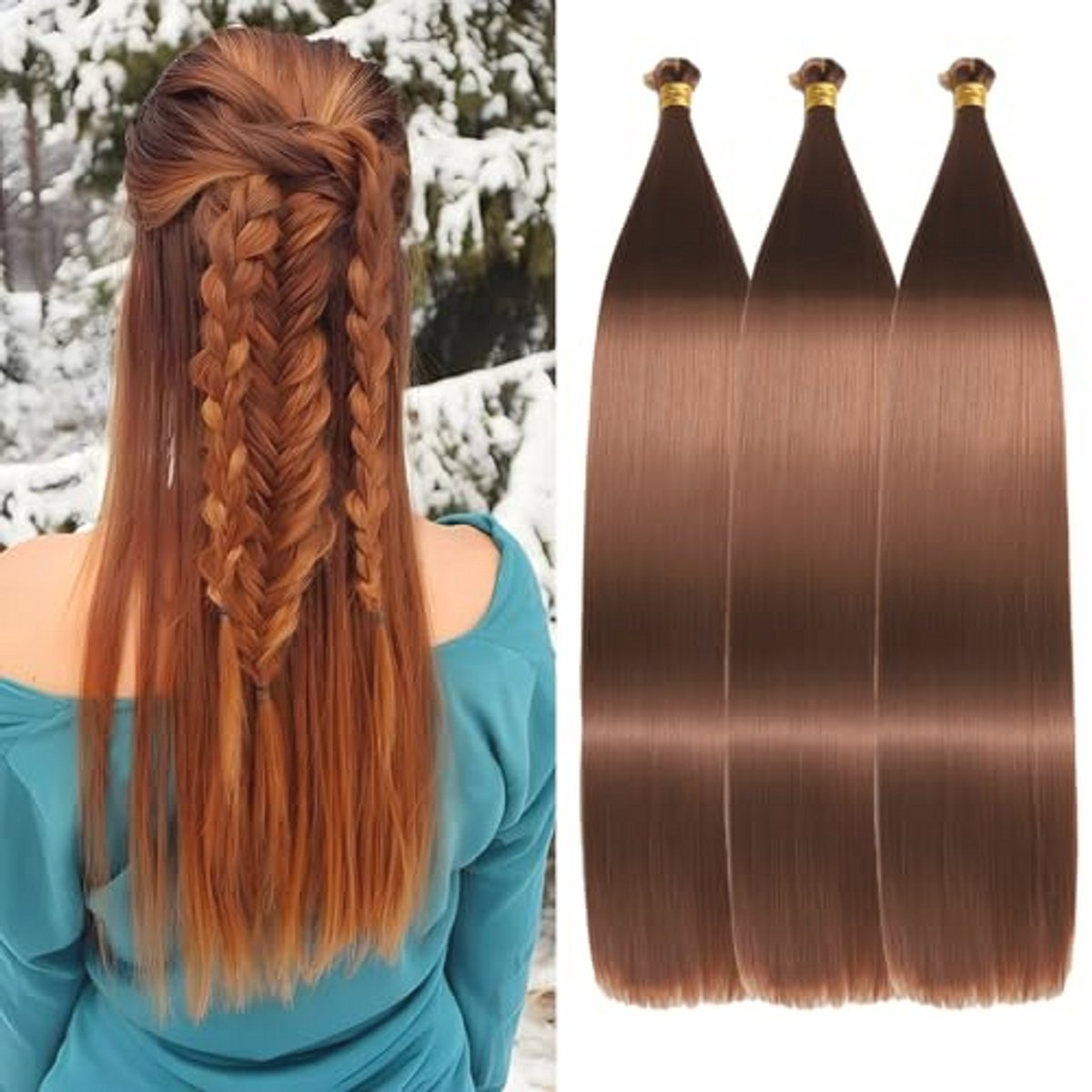 24 Inch Stevige Haarextensions - 150g Bundels voor Vlechten