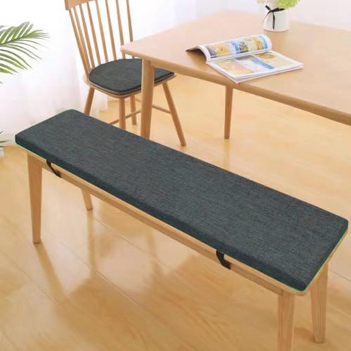 Wasbaar Zitkussen voor Stoelen en Tuinbanken - 180 x 35 x 3 cm, Comfortabel en Antislip