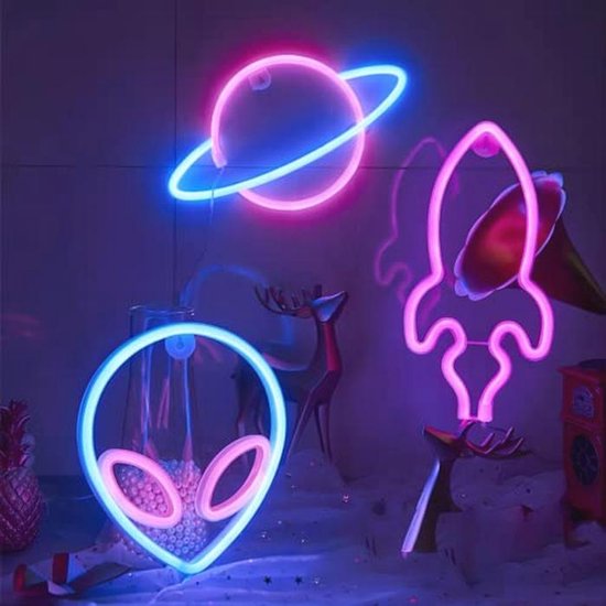 Neon LED Slaapkamerdecoratie Lampen voor Kinderkamer en Verjaardagen van Merkloos — afbeelding 2