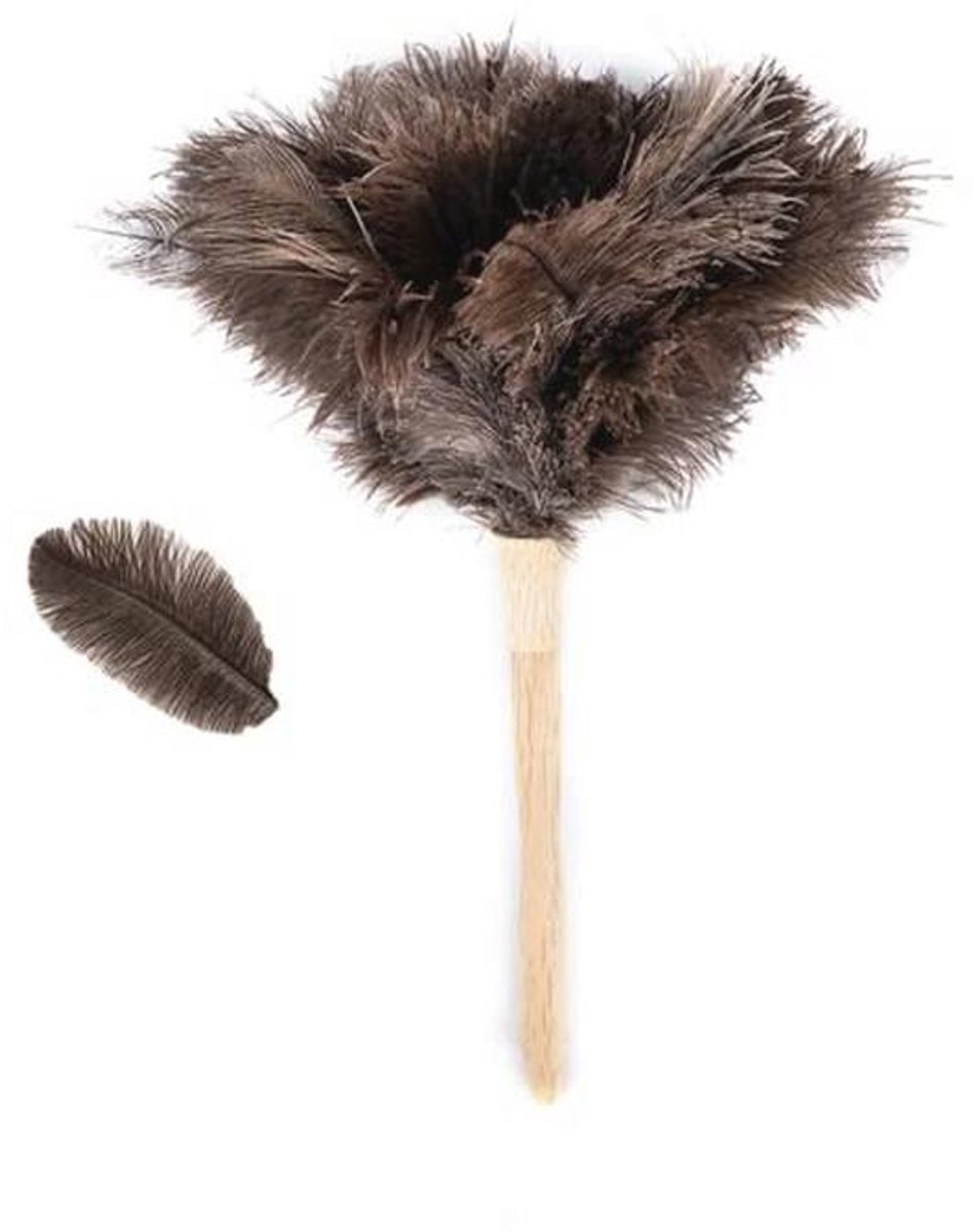 Natuurlijke Plumeau met Struisvogelveren - Draagbaar en Herbruikbaar, 40 cm
