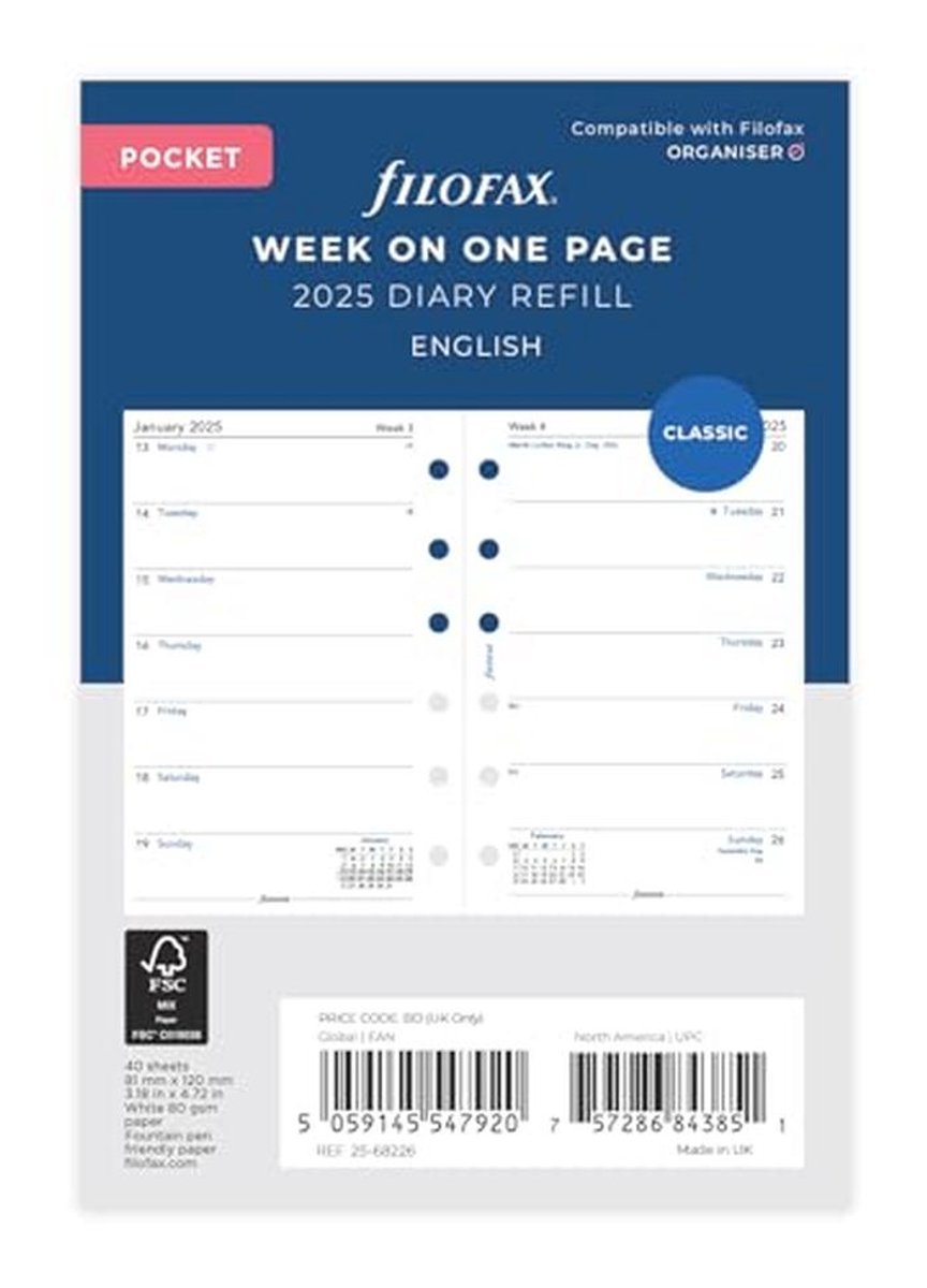 Pocket Week Planner 2025