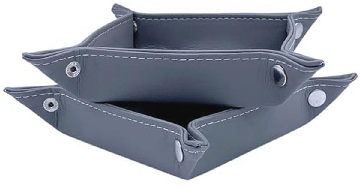 Set van 2 opbergvakken voor tassen - 18,5 cm, PU-leer, perfect voor hal, kamer en bureau